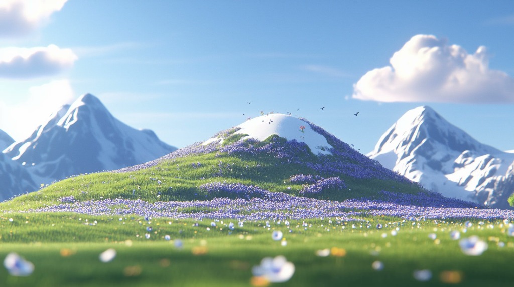 Scenic mountain landscape